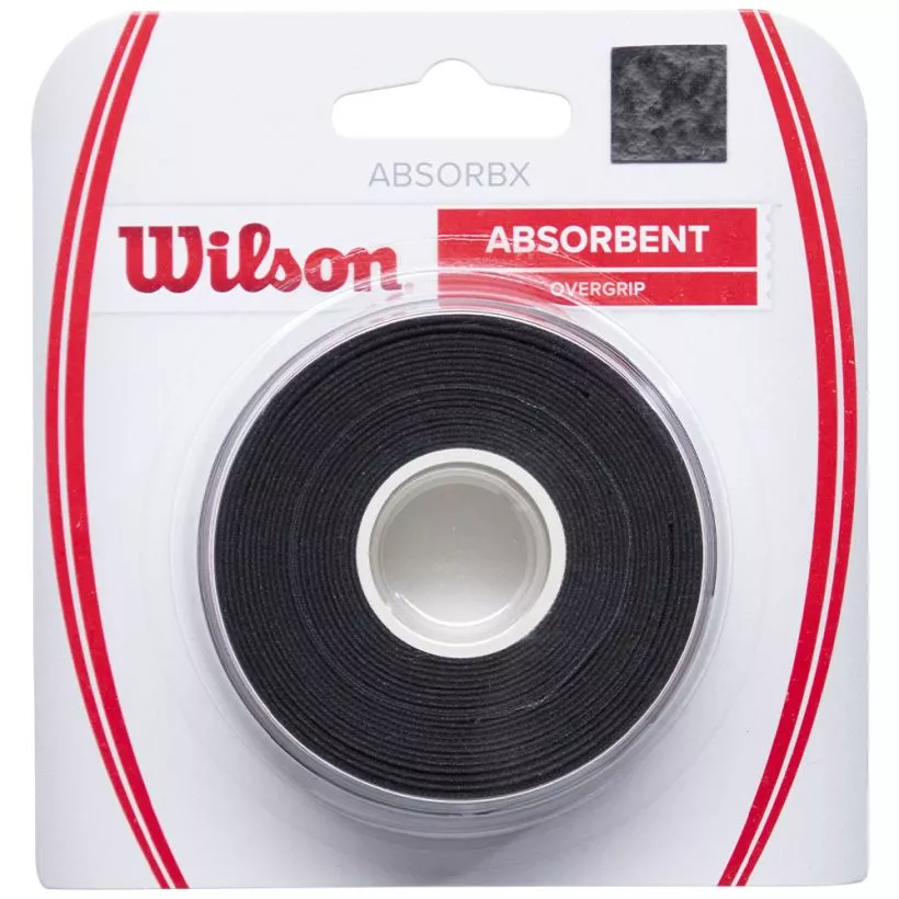 [WR8446502+] Wilson ABSORBX OVERGRIP 3 PACK Black